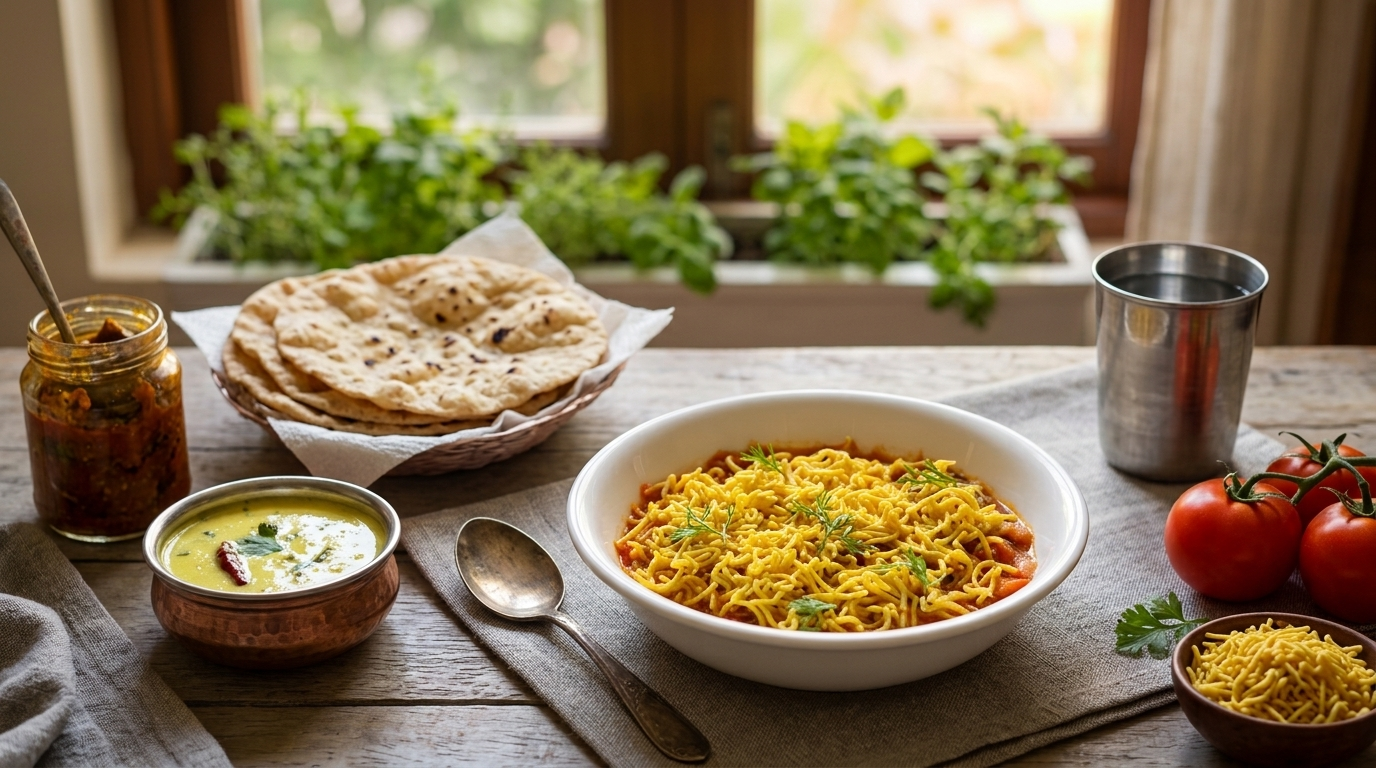 sev tameta shaak recipe