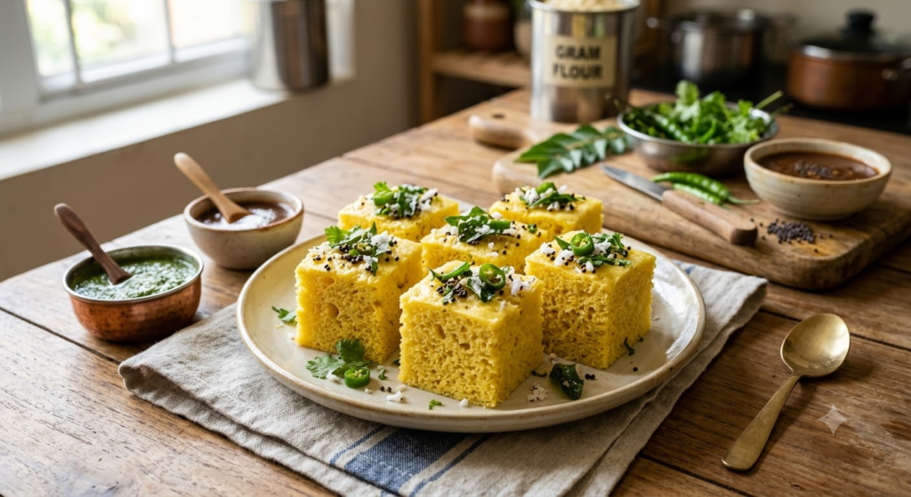 Khaman Dhokola Gujarati Breakfast Recipes