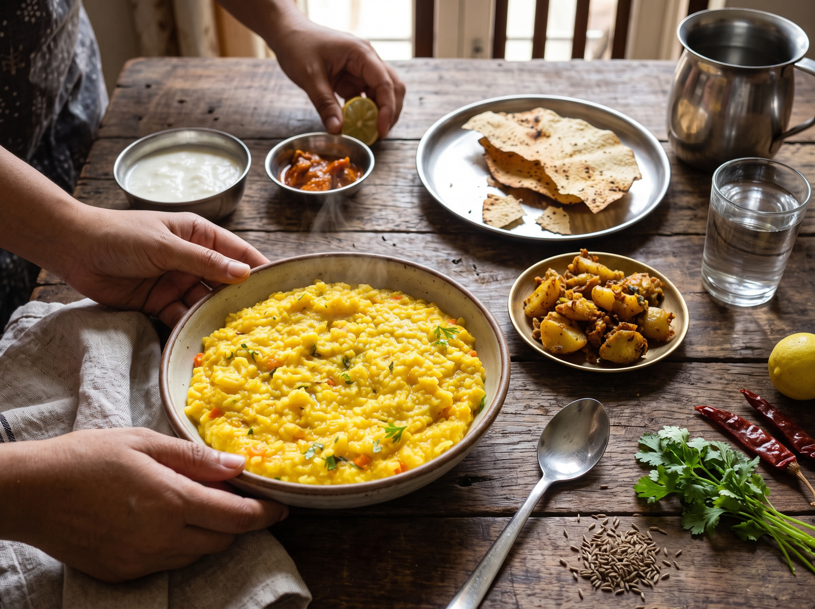 moong dal khichdi recipe featured image